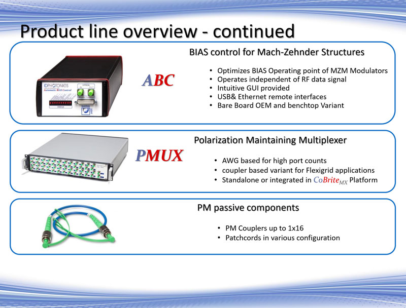 PMUX  Polarization Maintaining Multiplexer